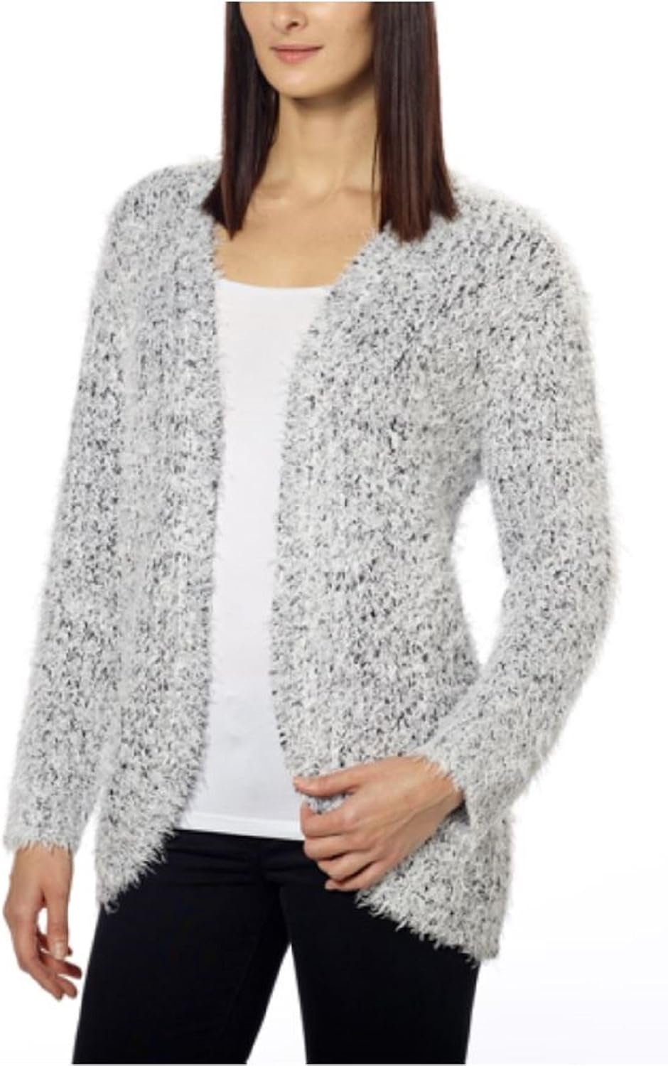 white eyelash cardigan