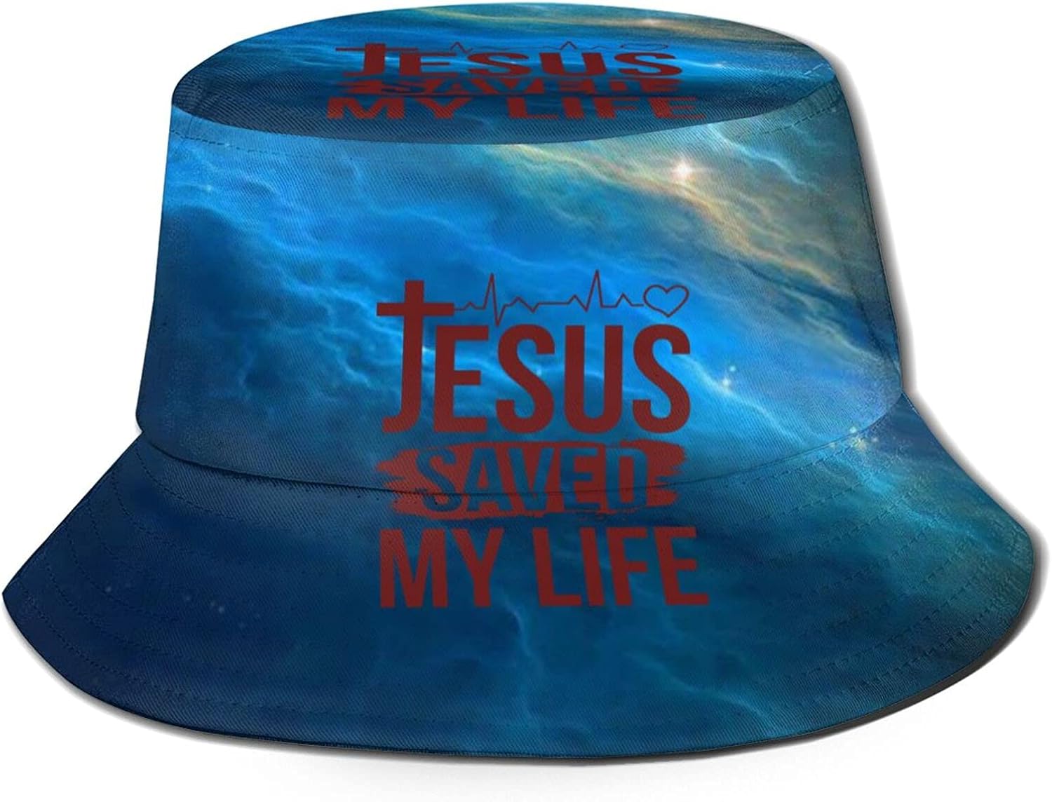 Christian Jesus Saves Bucket Hats Foldable Beach Sun Hats Fisherman