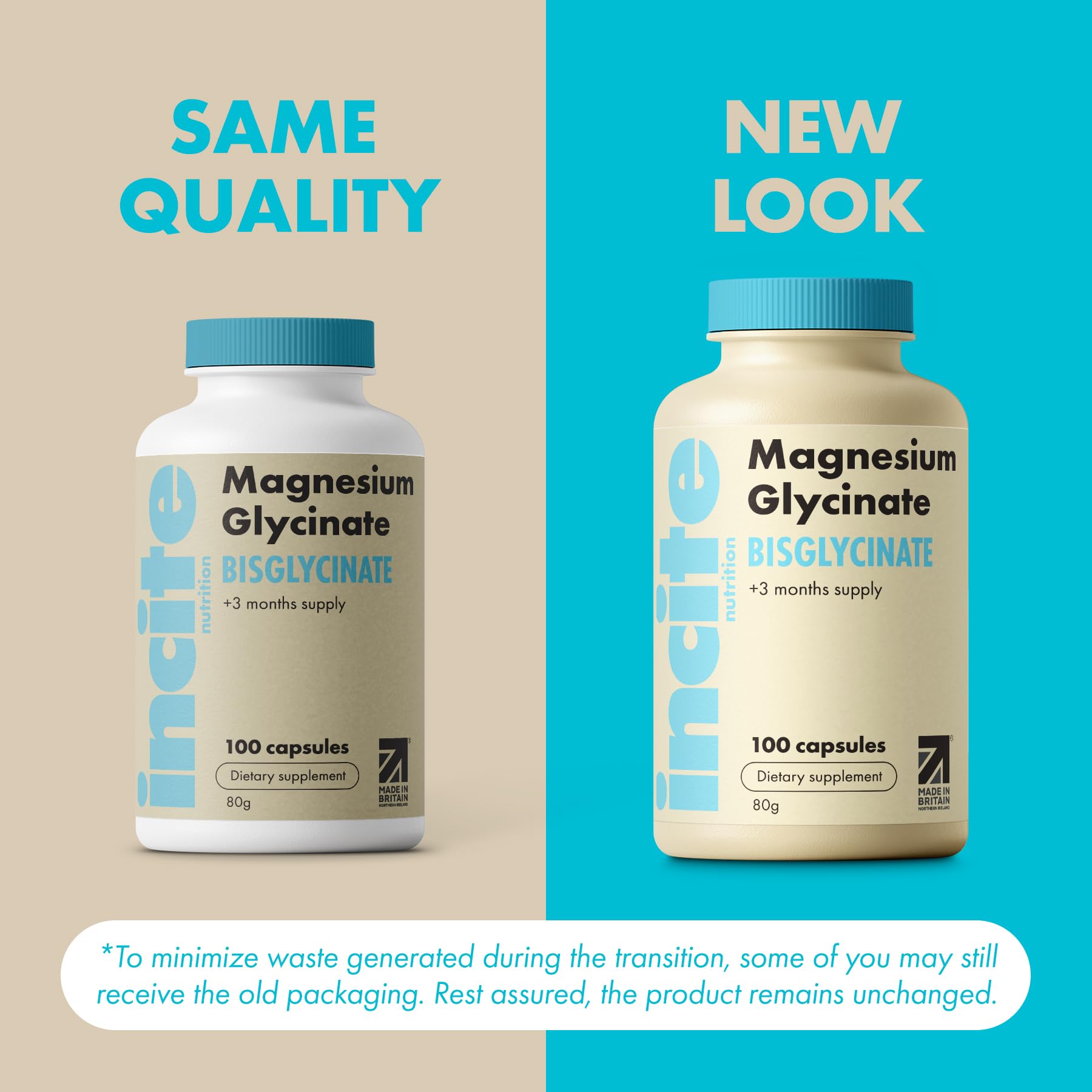 Magnesium bisglycinat Nahrungsergänzungsmittel – 500 mg – Premium-Qualität – 100 vegane, Magnesium glycinat hochdosierte Kapseln Supplements (Tabletten für 3 Monate) mit höchster Bioverfügbarkeit 2