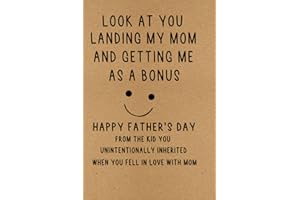 Look At You Landing My Mom and Getting Me As A Bonus: Funny Gifts for Stepdad, Bonus Dad/ Card Alternative Journal for Birthd