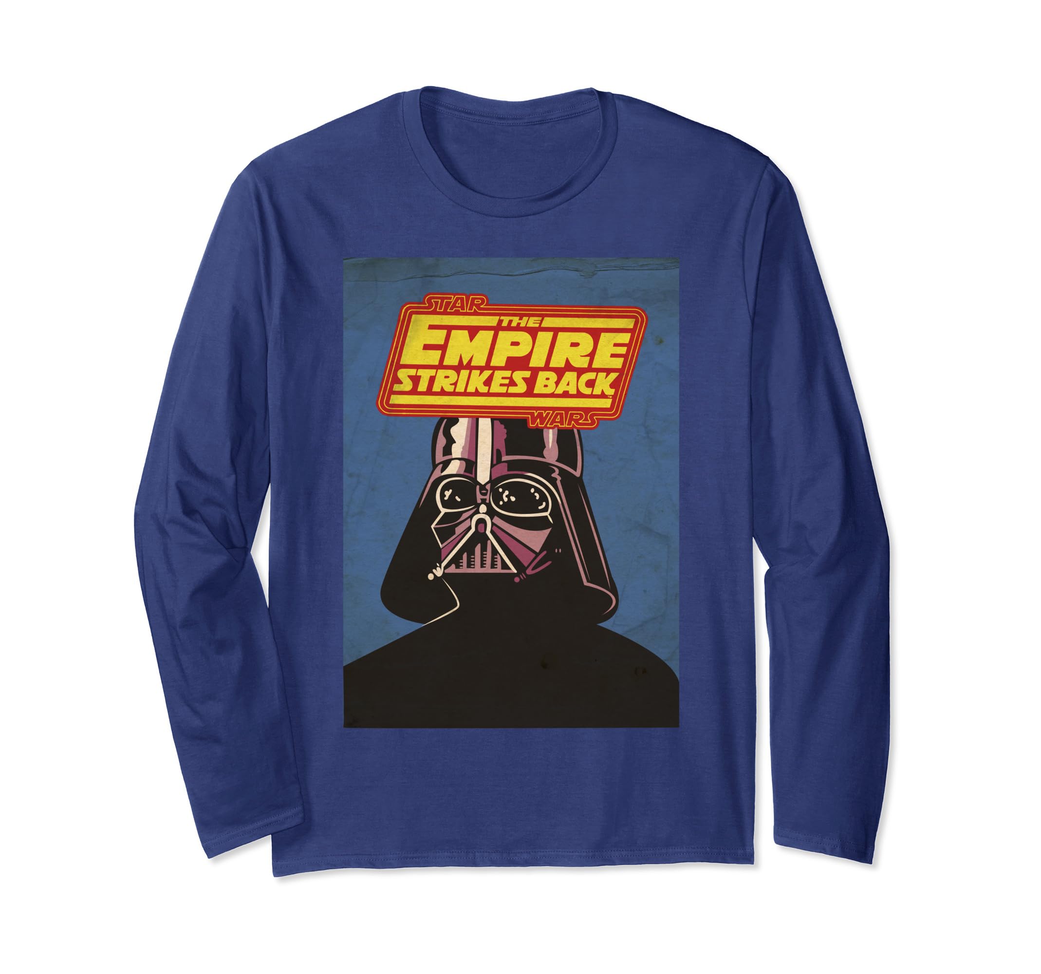 Star Wars Darth Vader Blue Vintage Trading Card Long Sleeve T-Shirt