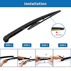 WTI Rear Wiper Arm Blade Set Compatible With Jeep