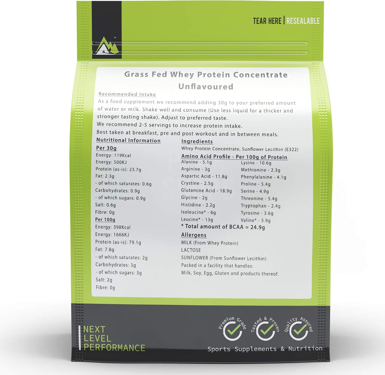 Whey Protein Concentrate Powder - Unflavoured, 33 Servings (Pack of 1) - Image 3