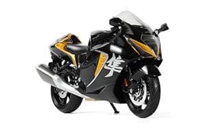 Risopen 1:12 Motorcycle Model Toy for Suzuki Hayabusa Metal Die-cast with Plastic Motorcycle Model for Maisto No Assembly Required Mini Finished Moto Gift for Adult（Black）