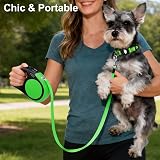 Taglory Retractable Dog Lead 5 m Green Anti-Tangle 20 kg Small Medium view 2