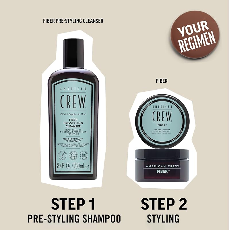 Fiber, Cera Capelli Uomo, Tenuta Forte & Finish Opaco, Texturizza & Ispessisce i Capelli, 85g