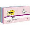 Post-it Super Sticky Recycled Notes, 3x3 in, 12 Pads, 2x the Sticking Power, Bali Collection, Pastel Colors (Lavender, Apricot, Blue, Pink, Mint), 30% Recycled Paper (654-12SSNRP)