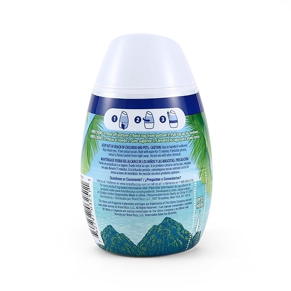 CLOROX FRAGANZIA GEL AIR FRESHENER CONE, ISLAND ORCHID SCENT – NO-PLUG, BATTERY-FREE AIR FRESHENER FOR SMALL ROOMS, CLOSETS, KITCHENS, BATHROOMS, OFFICES AND MORE, 6 OUNCE