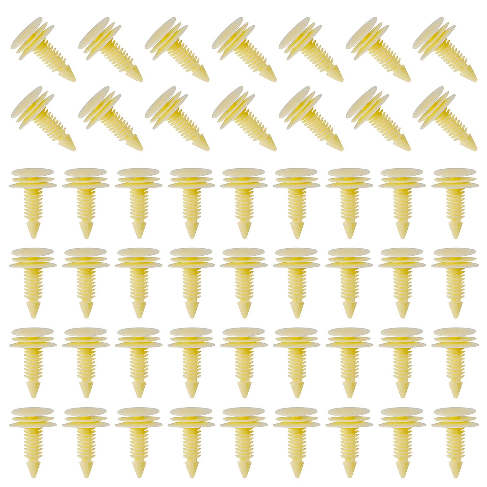 Photo 1 of Wevdn 50 PCS Front Door Trim Panel Retainers Clips, Automotive Body Part Fastener Clips Replacement for 8mm Hole, Nylon Push Rivet Clips Kit with OEM 10153057, Car Accessories