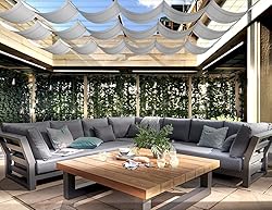 SunnyRoyal Light Grey 7'x7' Waterproof Pergola