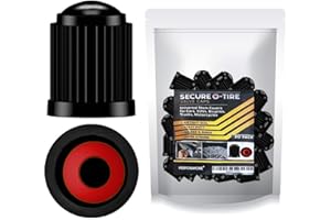 Performore 30 Pack Tire Valve Stem Caps with Rubber O-Rings, Universal Fit for Cars, SUVs, Bicycles, and Motorcycles, Black, 
