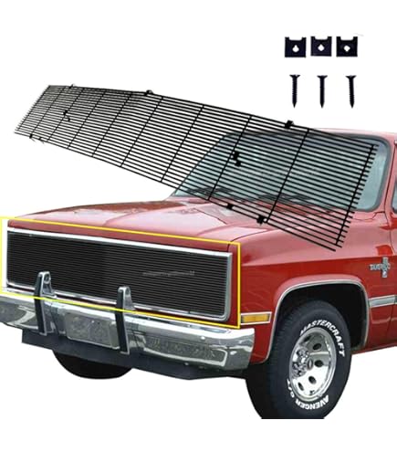 APS Stainless Steel Billet Grille Insert For 1969-1972 Chevy Blazer, C/K Pickup & Suburban - Black