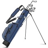 Lightweight Golf Stand Bag with Cooler Pocket, Small Sunday Golf Carry Bag for 6–8 Clubs, Compact and Portable for Men & Women