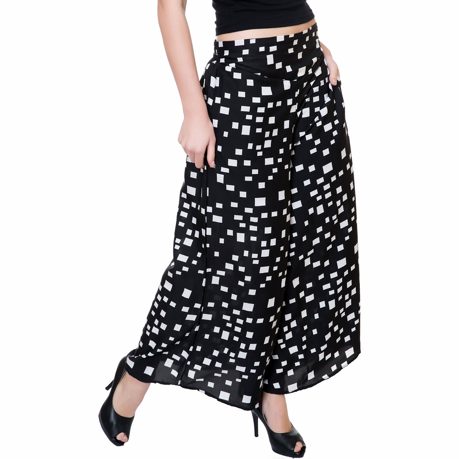 tashi printed poly crepe stylish plazzo for women pack of 2