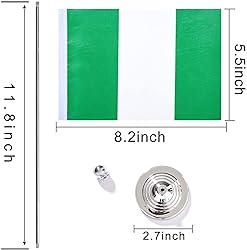 WXTWK 2 Pack Nigeria Flag Nigerian Desk Flag Small
