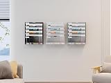 EasyPAG Metal 6 Tier A4 Wall Mounted Document Holder White view 7