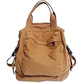 PRLINJSK Mini Canvas Backpack for Women Girls Cute Small Backpack Purse Aesthetic Backpack