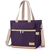 JOYHILL Lunch Bag for Woman, Leakproof Insulated Lunch Box with Shoulder Strap, Adult Reusable Lunch Cooler Tote Bags for Work Picnic Camping Beach (D-PURPLE)