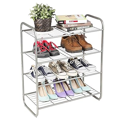 Closet Storage Grey Shoe Cabinet Amazon Amazon Basics 8-Tier
