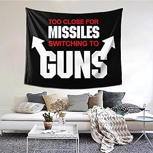 Classic Top Gun Too Close For Missiles Tapestries With Art Nature Home Stylish Wall Hangings Tapestry Bedroom Party Decor (60 X 51 Inch)