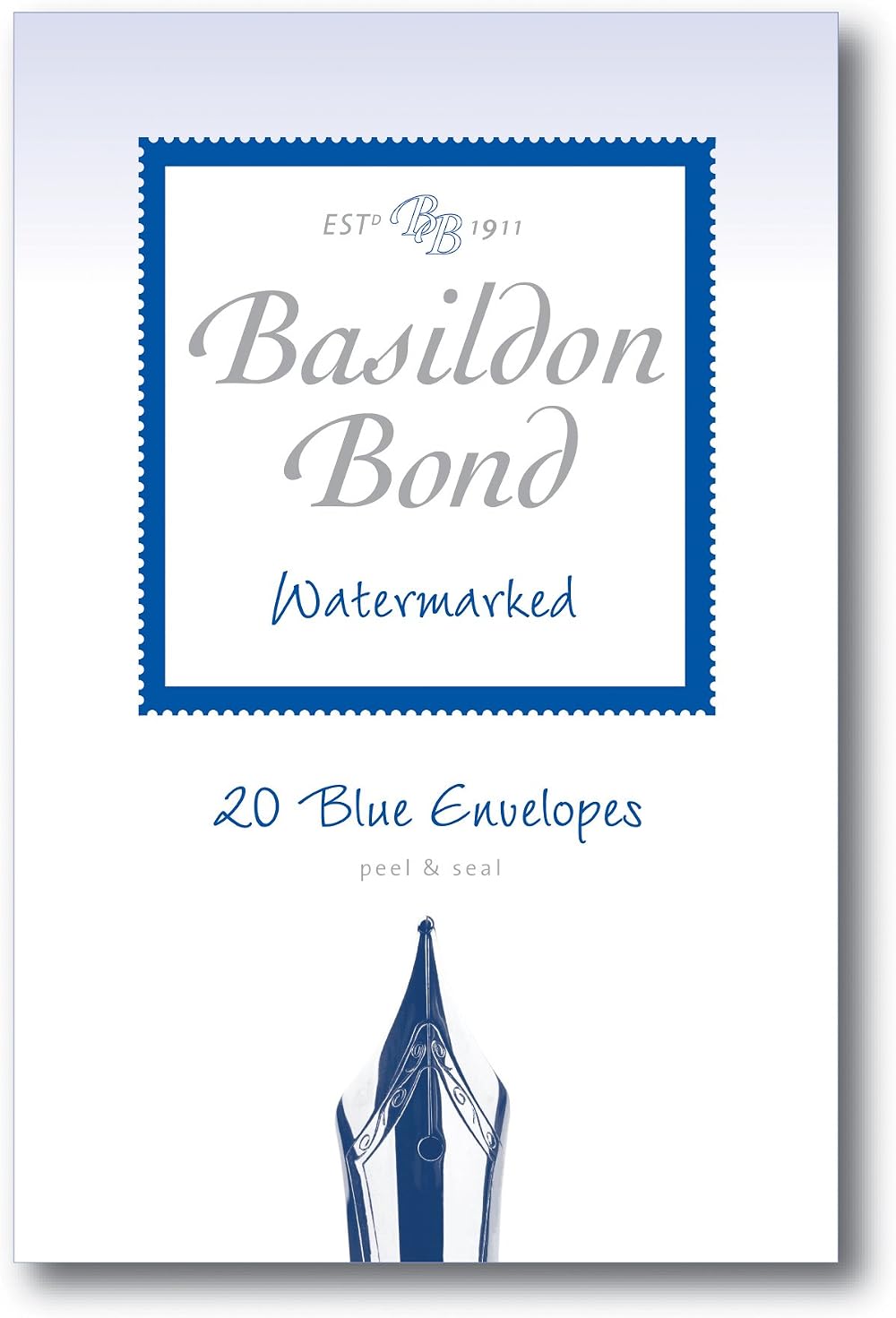 Basildon Bond Luxury Peel and Seal Envelopes 20 Pack Blue 95 x 143mm