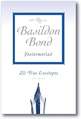 Basildon Bond Luxury Peel and Seal Envelopes 20 Pack Blue 95 x 143mm