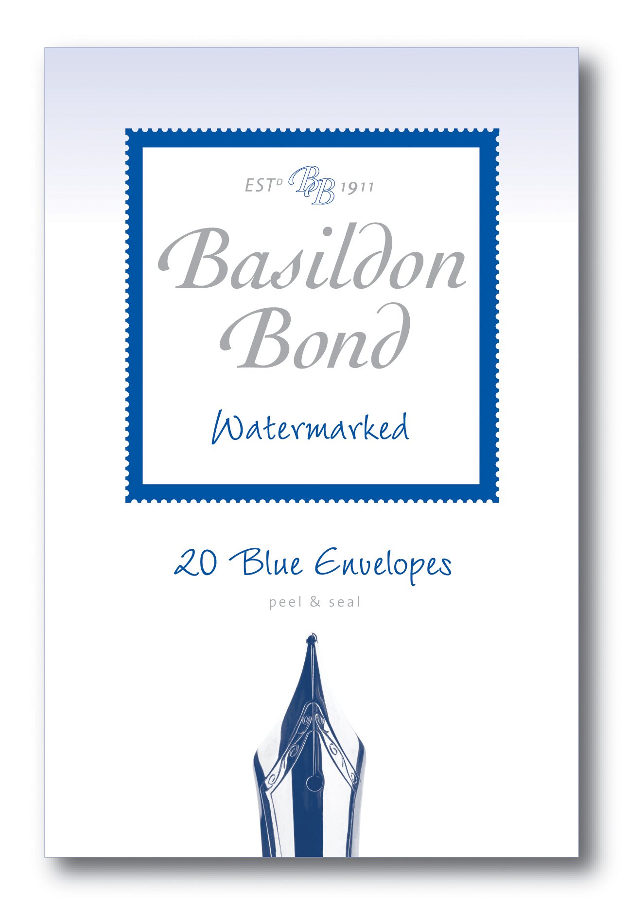 Basildon Bond Luxury Peel and Seal Envelopes 20 Pack for Duke Writing Pad - Blue, Size 95 x 143mm