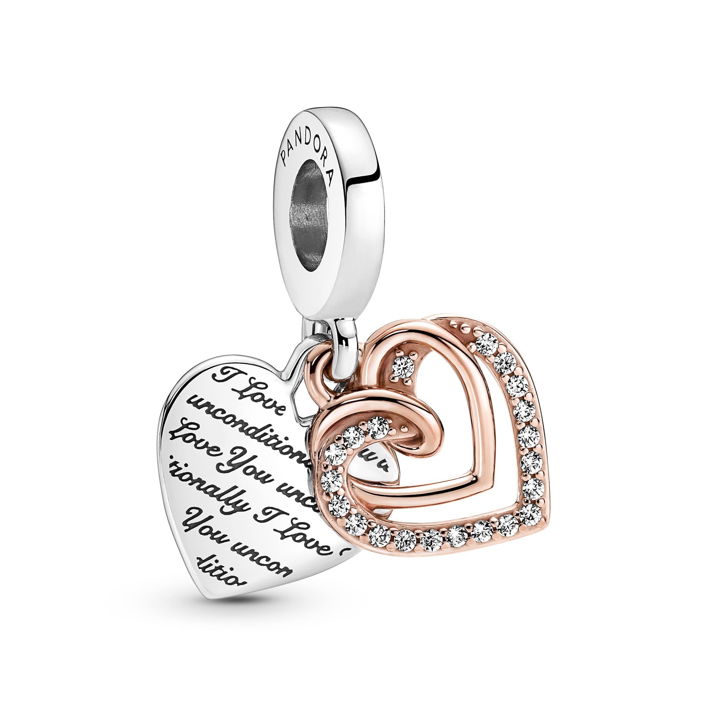 Pandora Entwined Hearts Double Dangle Charm 781062C01