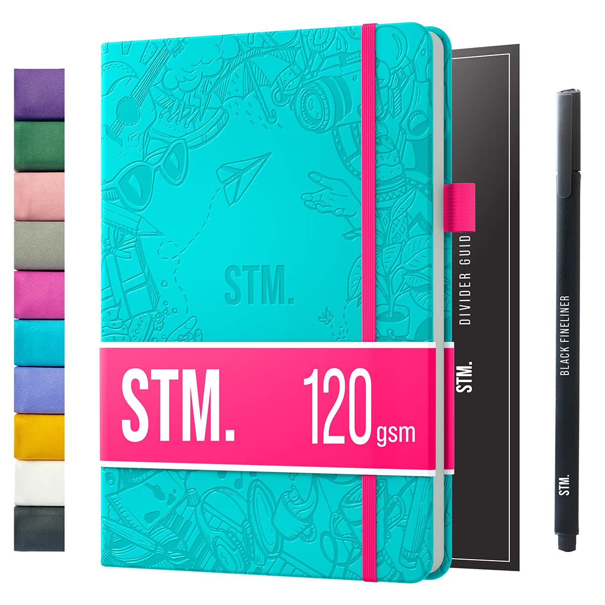 Bullet Dotted Journal Dot Grid Notebook | A5 Daily Journaling Notebooks for Personal Writing, Work, Women | 120gsm Thick Paper, Hard cover, Lay Flat Binding | 5x7 Journals Cuaderno Libretas de apuntes