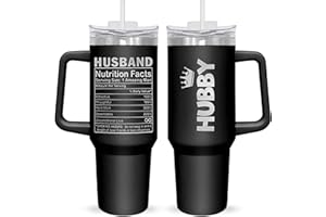 AXIARA Husband Gifts For Men - Valentines Day Gifts For Husband, Christmas, Father's Day, Birthday Gifts For Men, Anniversary Wedding Gifts For Him - 40oz Insulated Tumbler With Handle And Straw