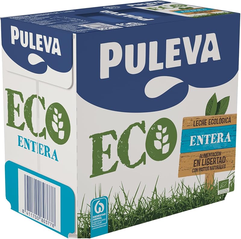 ECO - Leche Ecológica Entera BIO - Bienestar Animal - Brik UHT Pack 6 x 1L