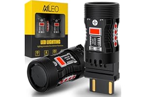 AILEO 3156 3157 LED Bulb Red,28W 4800LM 600% Brighter,Anti Hyper Flash&CANBUS Error Free,with Cooling Fan,3057 4157 3157 Ideal for Brake Lights & Stop Tail Lights,Standard Socket,Not CK,2-Pack