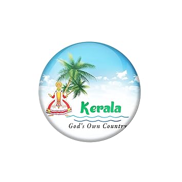 Buy Avi Pin Badges With Multicolour Places Kerala Gods Own Country Badge Design Pack Of 1 3 Cm R8000796 Online At Low Prices In India Amazon In
