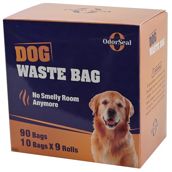 ODORSEAL DOG POOP BAGS FOR DOG WASTE-90 BAGS, 100% SMELL PROOF