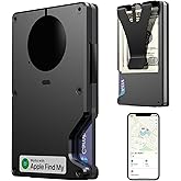 HPSH Air Wallet, Built-in Tracker Slim Wallet, Smart Wallet with Money Clip, Compatible with FindMy Network(iOS Only), Anti-Theft Card Holder, *Gift for Men (Tracker Wallet, Black)