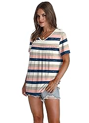 WEESO Womens Summer Tops 2025 Pleated Plus Size