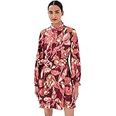 Izzie Dress - Ikat Foliage Bordeaux Red / XS