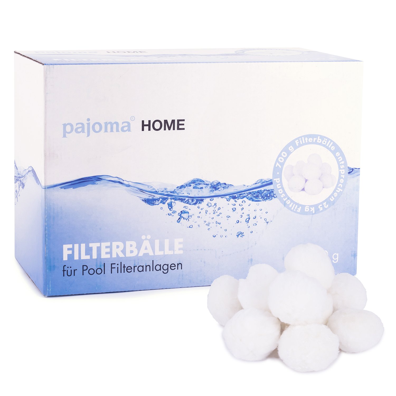 pajoma Filter Balls, Filter System Accessory Set, Quartz Sand Filter Balls, Pool Filter, 700g