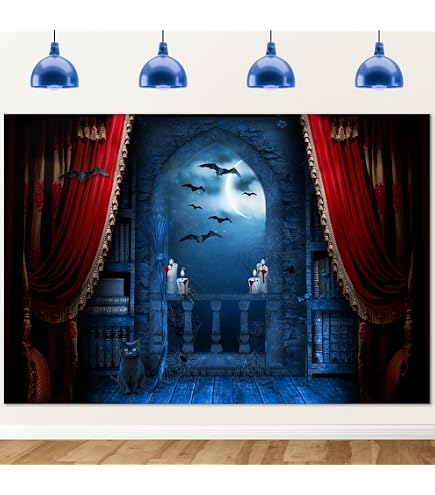 Halloween Foto-Hintergrund 1,5x2,1 M – Horror-Nacht Motiv Für Vampir-Party, Fotoshooting