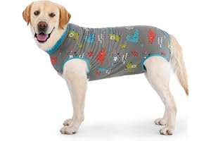 kzrfojy Recovery Suit for Dogs After Surgery Dog Recovery Suit Female Male Soft Cotton Dog Surgical Onesie for Dogs After Spayed Neuter Substitute E-Collar Cone