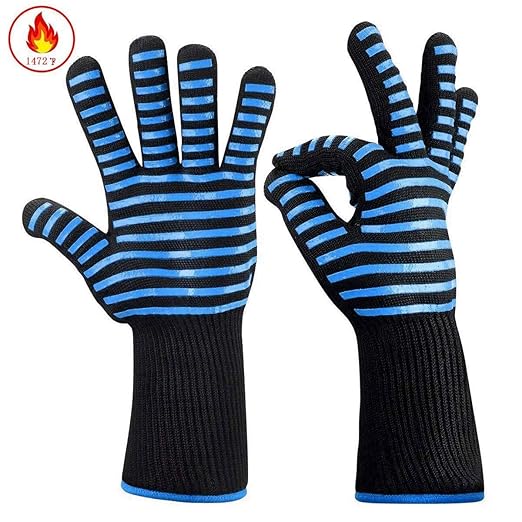 Yiph-Gloves Guantes Extremo Resistente al Calor for Hornear Fumar ...