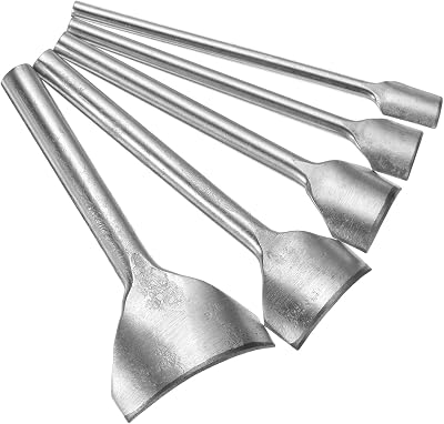 Sourcing Map 5pcs Arc-Shaped Leather Punch 10-40mm Iron Belt End Cutter