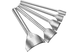 uxcell 5pcs Arc-Shaped Leather Punch, 10mm-40mm, Leather Cutter Arch Curve, Belt End Cutter, Iron Flatter Curve Punch Tool fo