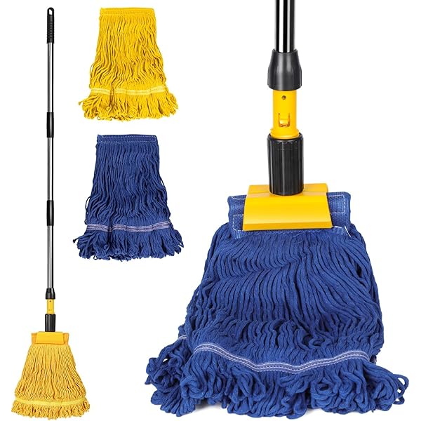 Heavy Duty Commercial Mop with 77inch Long Handle, Looped