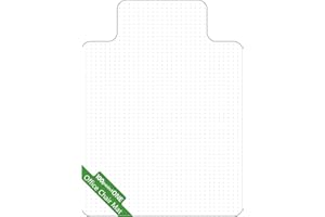 100POINTONE Office Chair Mat for Carpet - Clear Thick Desk Chair Mat for Carpet Plastic Floor Mats for Rolling Work and Gaming Chairs with Studs for Low Pile, Flat and No Carpeted Floors