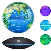 Flagest Magnetic Levitating Floating Globe, 6 inch Globe | Self Rotating World Globe, Built-in 16-Color LED Lights, Levitating Display, Home Office Desk Decor, Cool Gadgets, Tech Gifts