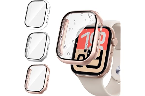 Tensea [3PCS] for Apple Watch Screen Protector Case 40mm SE 3 (2025) SE 2 SE/Series 6/5/4 Accessories, iWatch Protective Face
