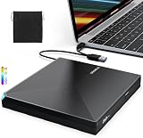 ORIGBELIE USB 3.0 Type C CD DVD RW Drive Portable Burner Reader Writer for