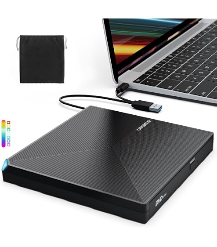 Amazon.com: ORIGBELIE External CD DVD Drive, USB C&A Optical Disc