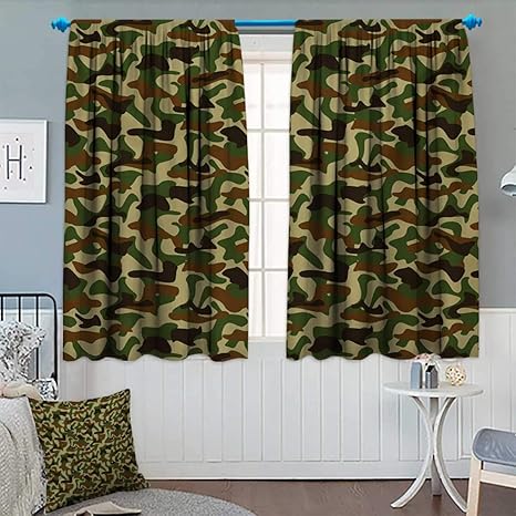 Amazon Com Anhounine Camouflage Blackout Curtain Squad Uniform